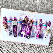 365nails: "Wild Rose" – 3D Leopard Print Handmade Coffin Nails-5.5cm