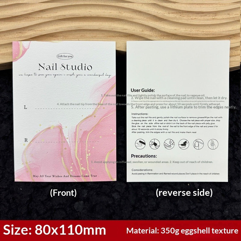 Art Texture Display Cards for Press On Nail Sets (MOQ=50)