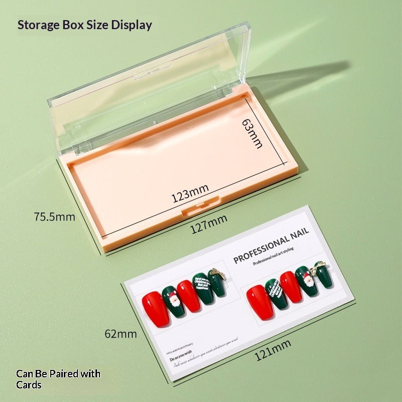 Clear Rectangular Press On Nail Display Case