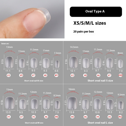Nail Tips Special nail pads for press on nails, 200 pcs without engraving and grinding, standard size sub-size patch, fake nail manicure.
