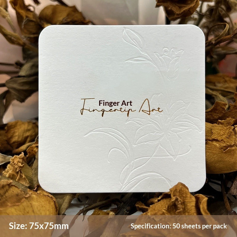 Embossed Cotton Paper Display Cards for Press On Nails (MOQ=50)