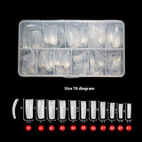 Nail Tips Semi-sticker nail pads 550 pieces boxed natural color French press on nails pads light and thin patches fake nail pads wholesale
