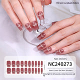 Semi-Cured Gel Nail Strips Sparkle Spotlight Cat Eye Glow Effect (MOQ=3)