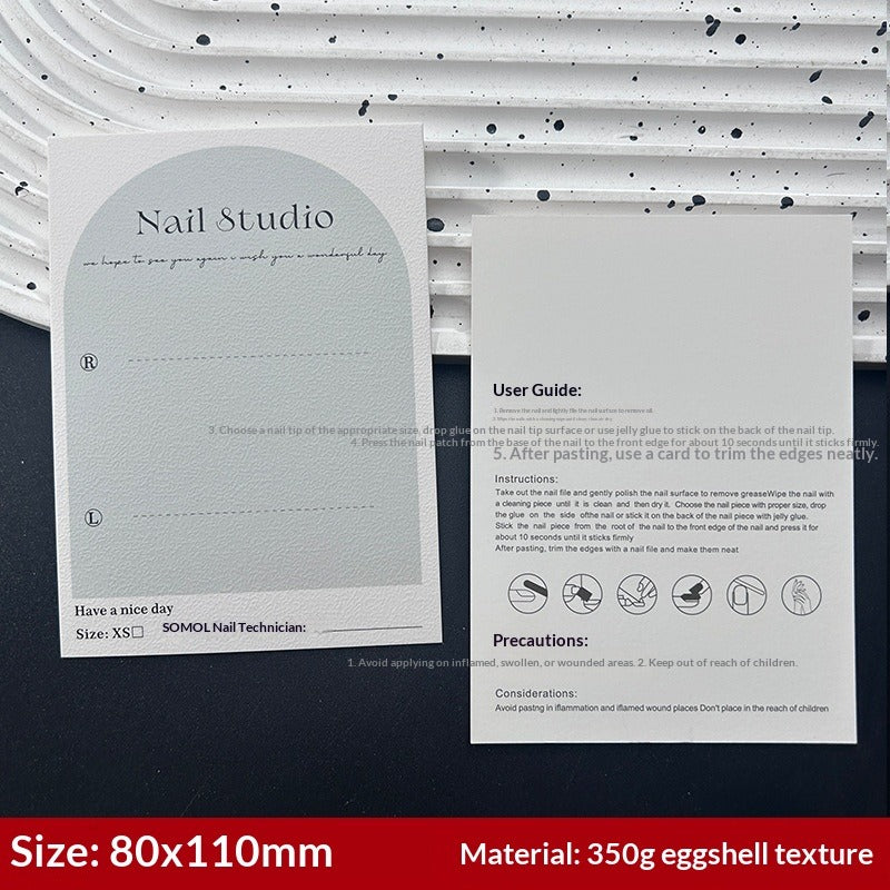 Art Texture Display Cards for Press On Nail Sets (MOQ=50)