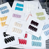 The Essential Solids | Medium Oval ｜Handmade Press-on Nails