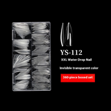 Nail Tips nail pads, long styles, full stickers, transparent pointed pieces, light folds and no marks, water drop nail patches, fake nails wholesale