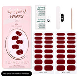 Semi-Cured Gel Nail Strips Pure Solid Glitter Glossy Design (MOQ=3)