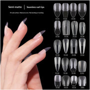 365nails Half-Matte Seamless Nail Tips | Multi-Shape Nail Extension Set (YS-101 to YS-402)