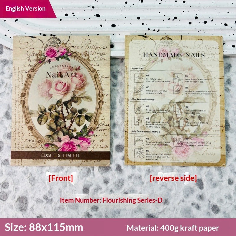 Custom Printed Display Cards for Press On Nail Packaging (MOQ=50)