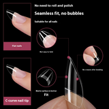 Nail Tips nail film short transparent semi-matte and semi-sticker French non-marking ultra-thin nail film simple 120 fake nails