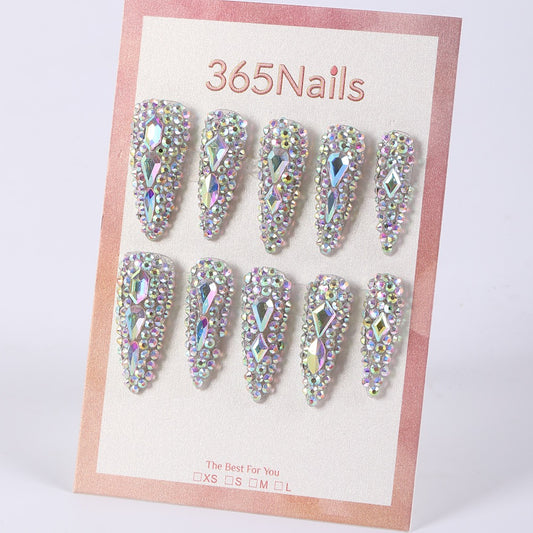 365nails full crystal rhinestone bling long press-ons