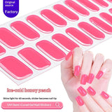 Semi-Cured Gel Nail Strips Pure Color Sheer Glossy Design (MOQ=3)