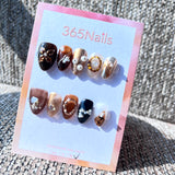 365nails: "Dynamic Cyber Wave" – Nude Gradient & 3D Chrome Silver Handmade Coffin Nails