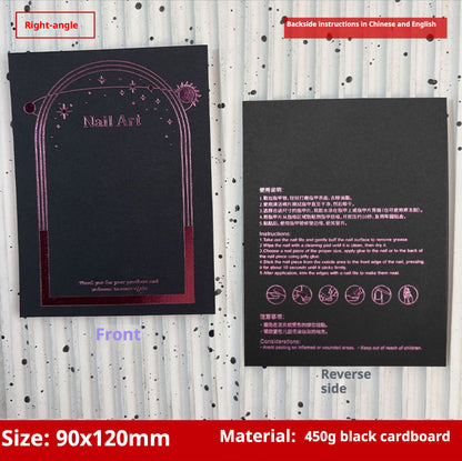 Press-On Nails Instruction Card Multi-style bronzing (MOQ:50 pieces)