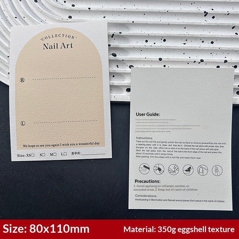 Art Texture Display Cards for Press On Nail Sets (MOQ=50)
