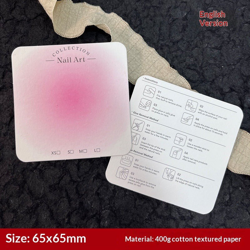 Square Minimal Display Cards for Handmade Press On Nails (MOQ=50)