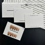 Minimal White Display Cards for Handmade Press On Nails (MOQ=50)