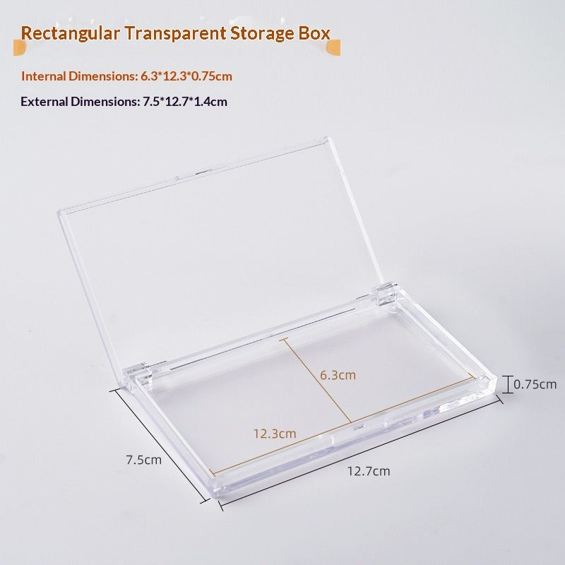 Clear Rectangular Press On Nail Display Case