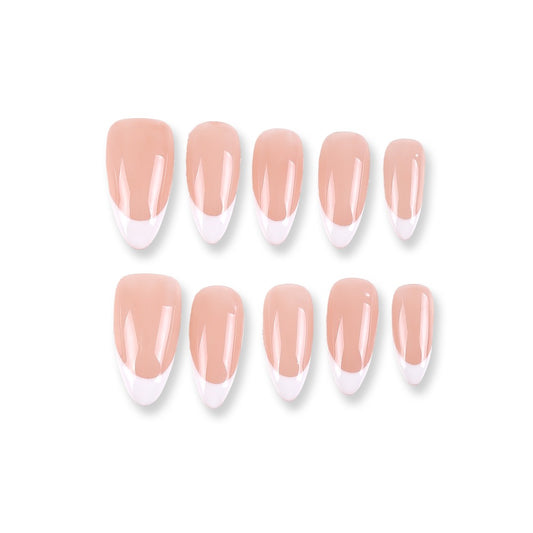 365Nails Nude Apricot Sharp French Almond Press-Ons
