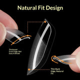 365nails: "Semi-Matte French Nail Tips" – Medium Almond Nail Extensions