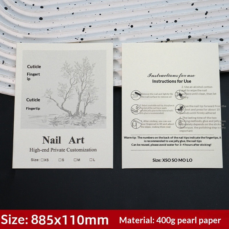 Custom Printed Display Cards for Press On Nail Packaging (MOQ=50)
