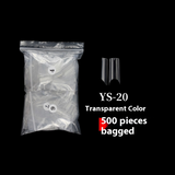 Nail Tips semi-stick water pipe nail piece, French C-arc false nail press on nails patch, extended square head C-type water pipe nail