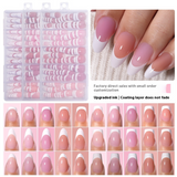 Nail Tips French press on nails  Short Almond Short Square Versatile Removable Patch Nail Art 150 Boxed Fake Nails