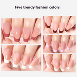 Nail Tips press on nails  explosion five-color French manicure glossy high-end square removable patch fake nail nail piece