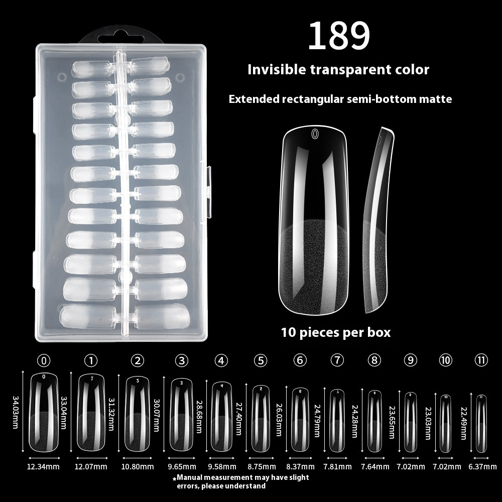 Nail Tips Transparent semi-matte nail art, special nail piece for press on nails piece, no trace 240 pieces, broken piece box, full sticker, matte fake nail.
