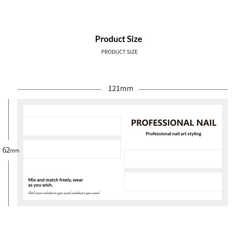 Clear Rectangular Press On Nail Display Case