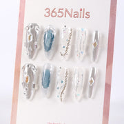 Frosted Chrome Galaxy Chain Series Press-On Nails ( MOQ=5pcs )