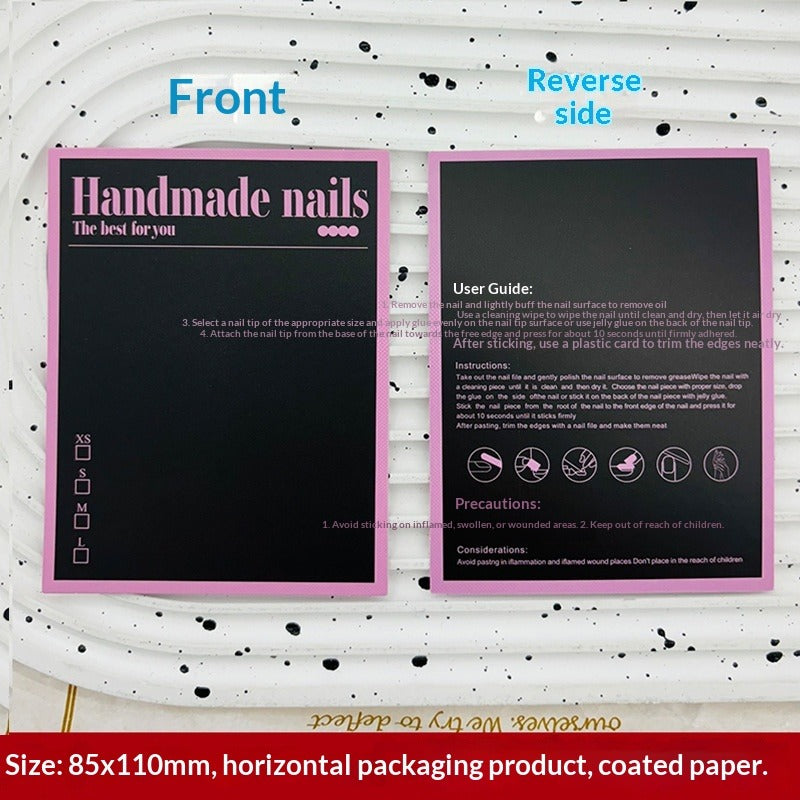 Custom Printed Display Cards for Press On Nail Packaging (MOQ=50)