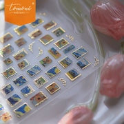 Van Gogh Art Frame – Vintage Oil Painting Nail Art Stickers