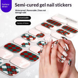Semi-Cured Gel Nail Strips French Holiday Christmas Halloween Mix Designs (MOQ=3)