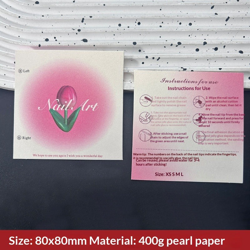 Classic White Display Cards for Press On Nail Sets (MOQ=50)
