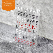 Punk Rebellion – Edgy Text & Cross Nail Art Set