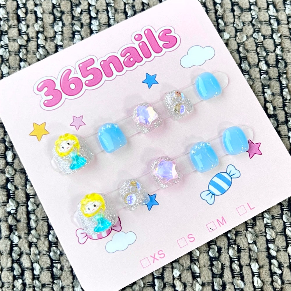 365nails: "Little Angel's Wish" – 3D Character Handmade Short Nails