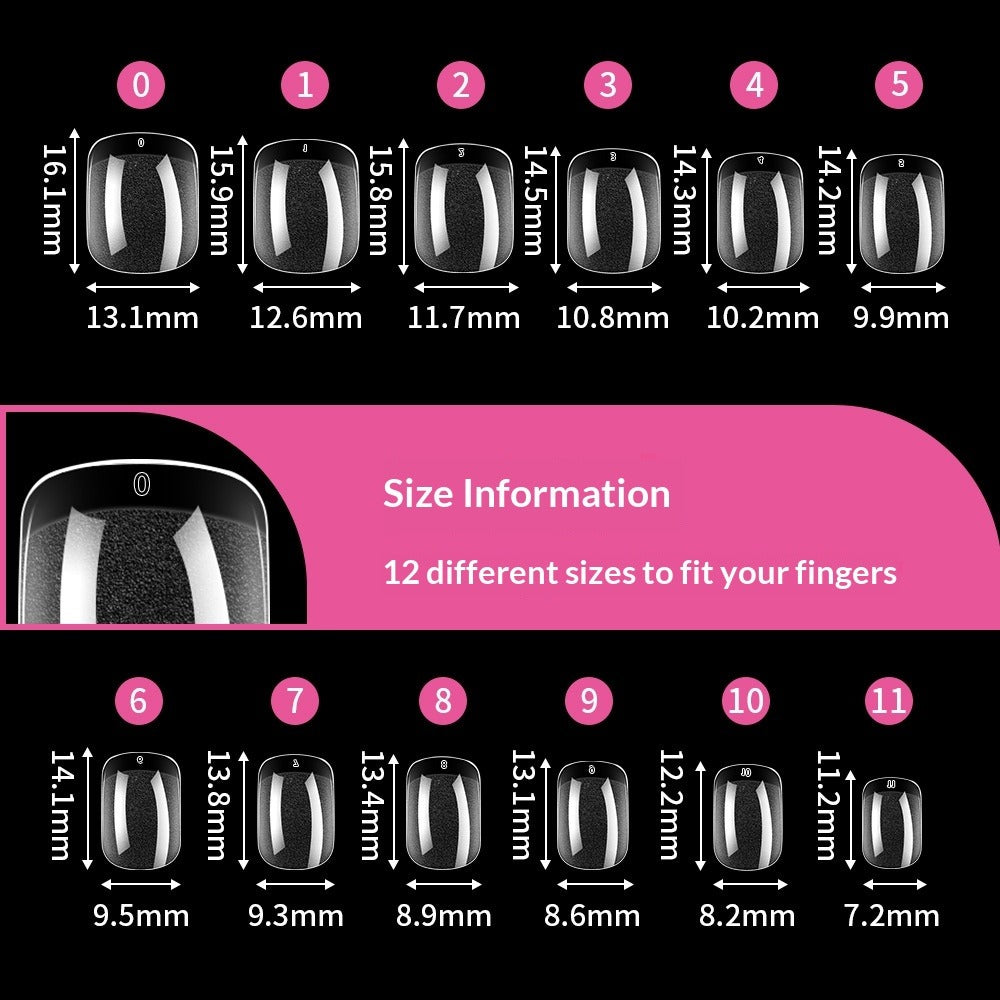365nails Short Clear Nail Tips | Half-Matte French Manicure Base Tips (Factory Wholesale)