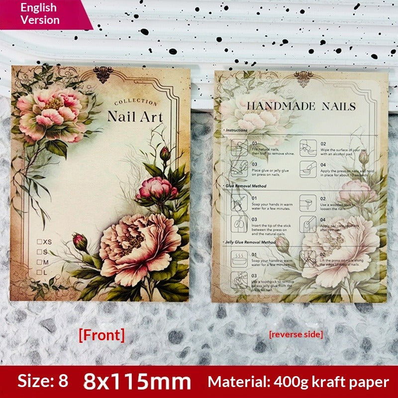 European Style Display Cards for Press On Nail Sets (MOQ=50)