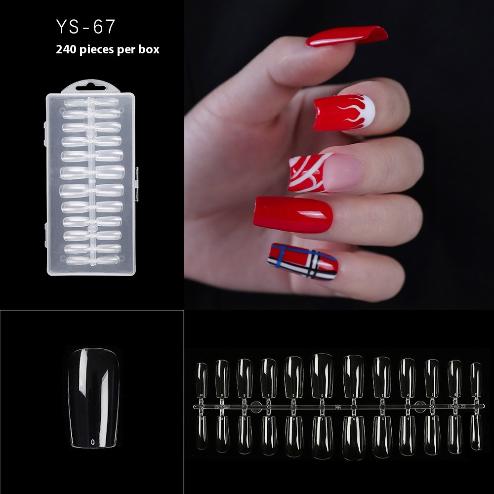 Short Clear Matte Soft Gel Nail Tips Mixed Shapes Set (MOQ=3)