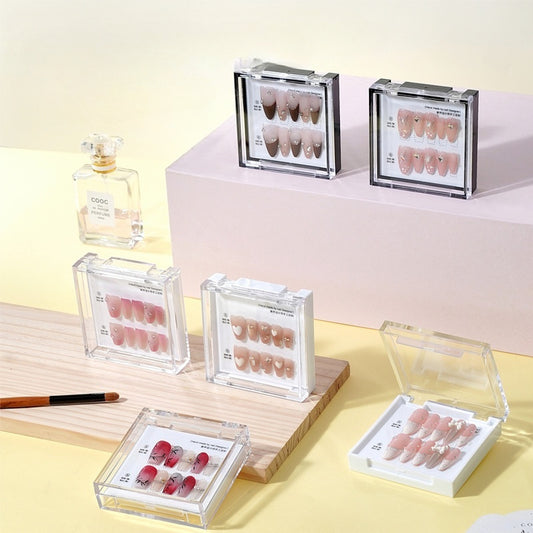 High-end transparent acrylic press on nails storage box wholesale