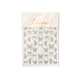 Holographic Jelly Butterfly Nail Stickers – 3D Embossed Iridescent Set