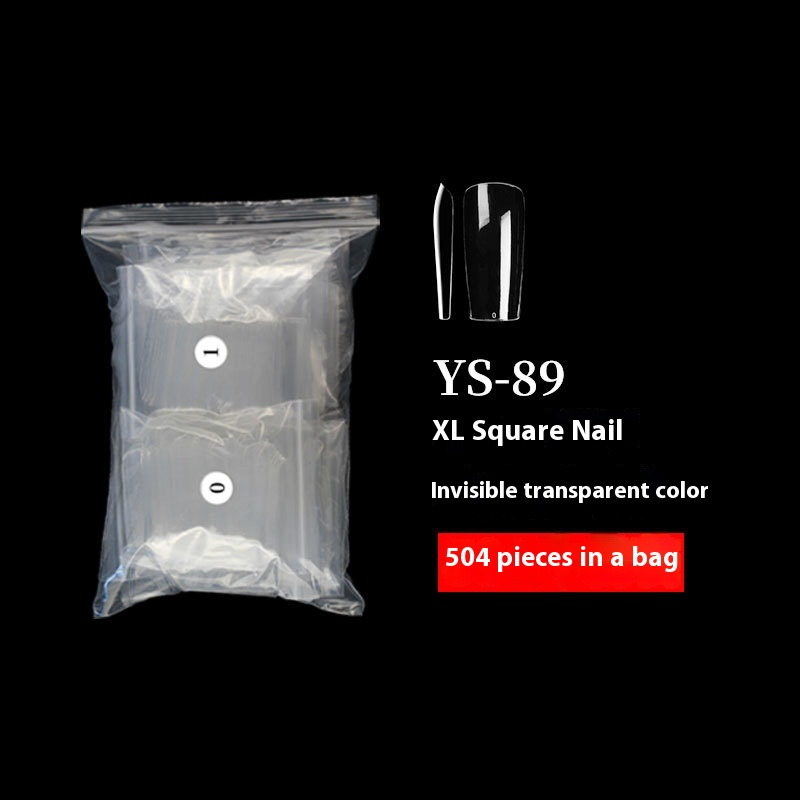 Nail Tips nail piece Square nail Transparent extended flat head Fake nail Nail art patch Full half sticker Dual-purpose nail art shop special