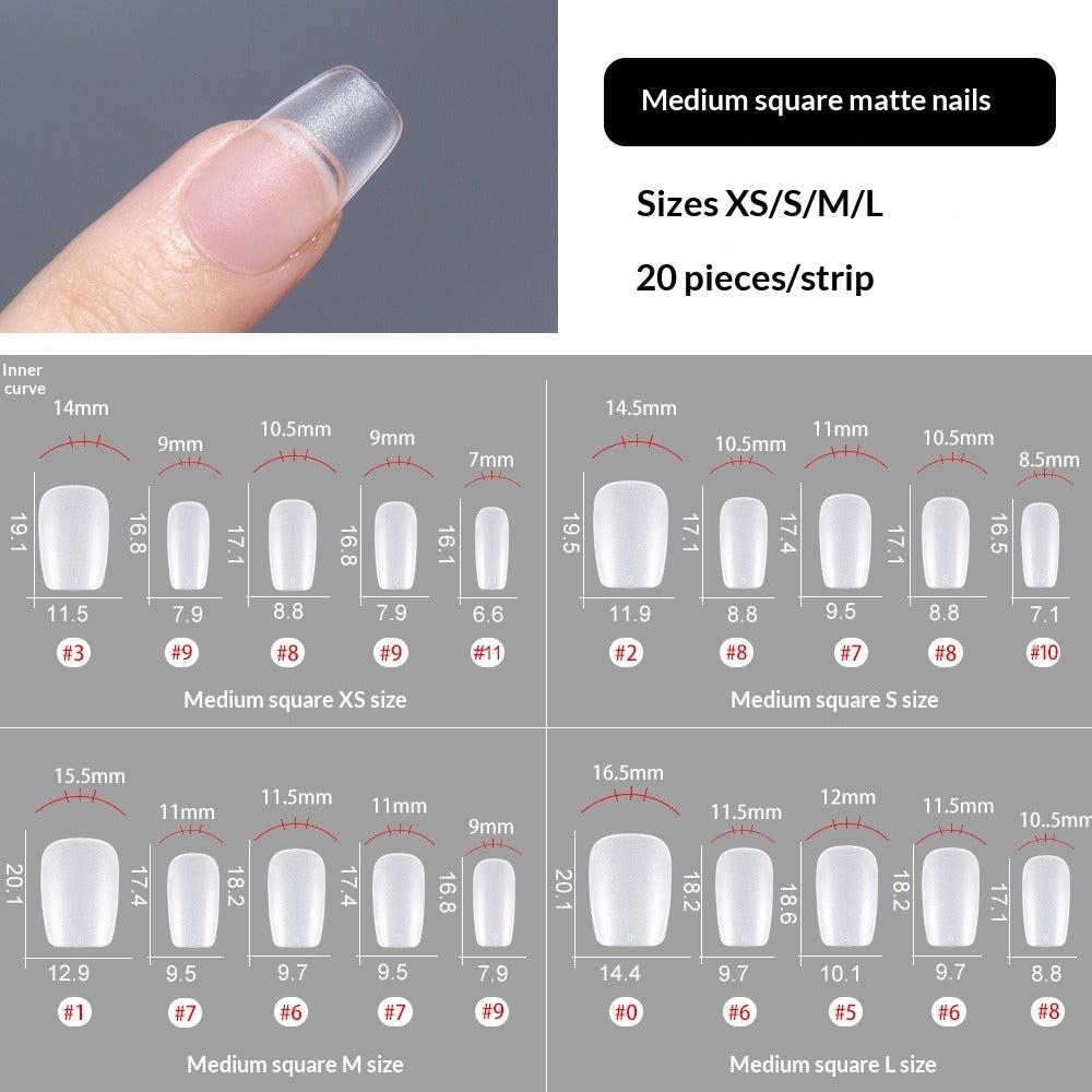 365nails Matte No-File Nail Tips | XS/S/M/L Sizes with Single-Size Refill Option