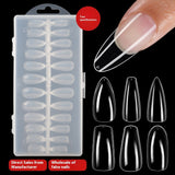 Nail Tips Press on nails pads Transparent and seamless 504 pcs Boxed fake nails Full size Short ballet full sticker Half sticker Trapezoidal nail pads