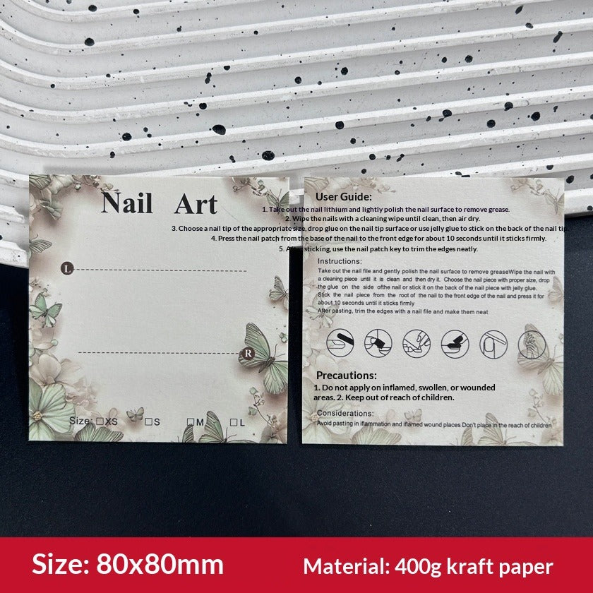 European Style Display Cards for Press On Nail Sets (MOQ=50)
