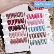 "Luminous Cat Eye Collection" - Multi-Color 32Pcs Press-On Nails Set