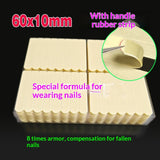 Crystal adhesive strips for press-on nail display cards