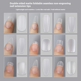 Nail Tips Amazon popular press on nails matte 450 almonds free of engraving ultra-thin and seamless patch manicure fake nails