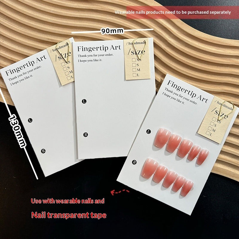 Minimal Packaging Cards for Press On Nail Sets (MOQ=50)
